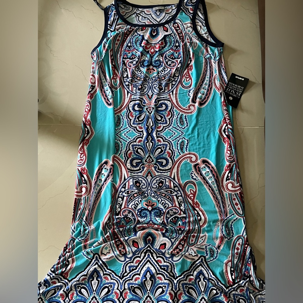Colorful Paisley Print Dress
